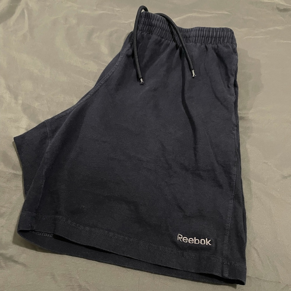 Navy blue Reebok running shorts!